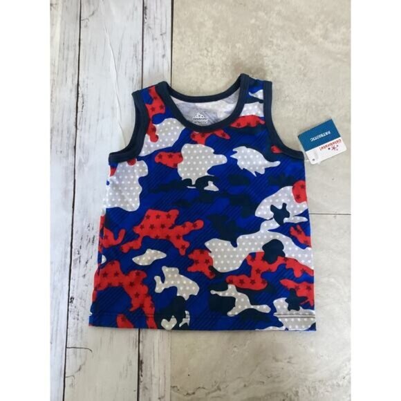 Country Club Chic Way To Celebrate! Patriotic Baby Boys Tank Top Size 22M - Picture 1 of 3